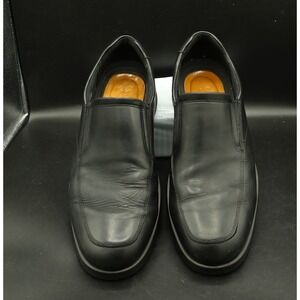 Ecco S Lite Hybrid Slip On Mens Loafer Size 45 Leather Black Comfort Apron Toe